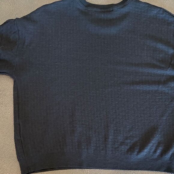 Mos Mosh MM Swann O-SS Flora Tee Women's Black Cropped Boxy Top size Medium - Picture 9 of 9